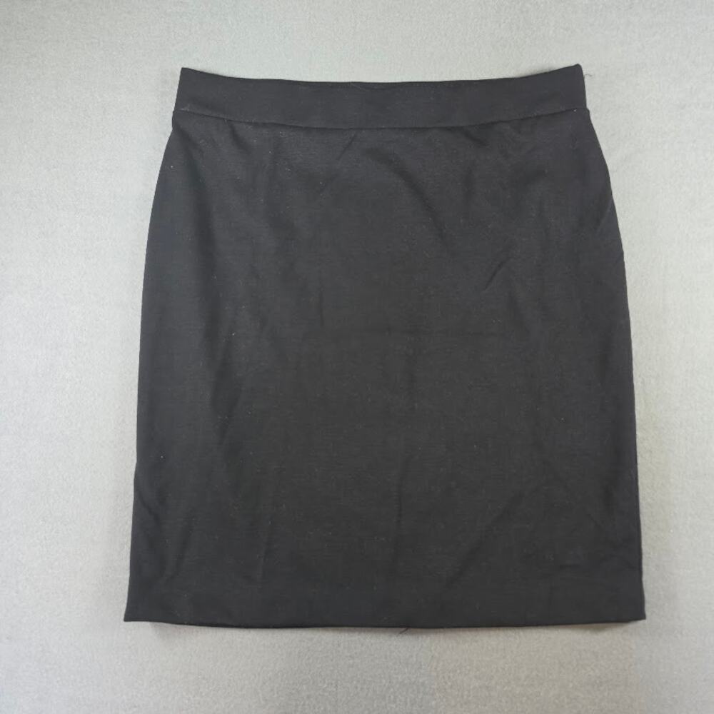 Nicole Miller New York Womens Solid Black Pull On Knit Mini Skirt Stretch L
